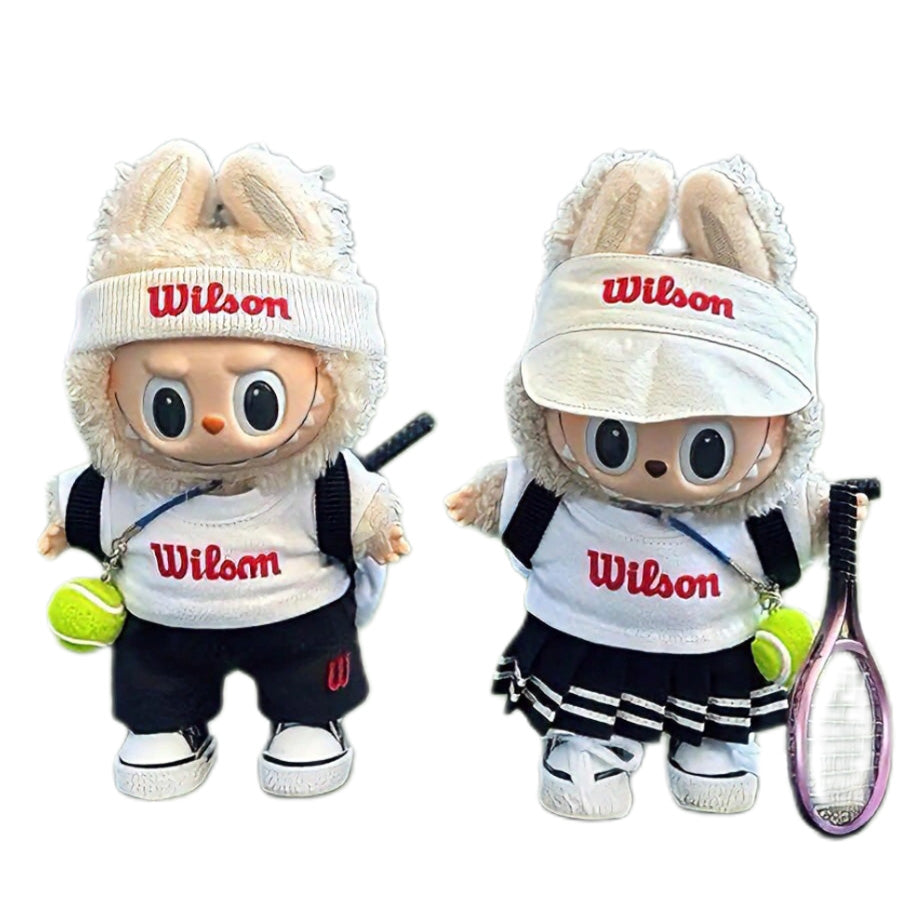 Handmade Tennis-Inspired Doll Outfit - Wilson Style Doll Clothing