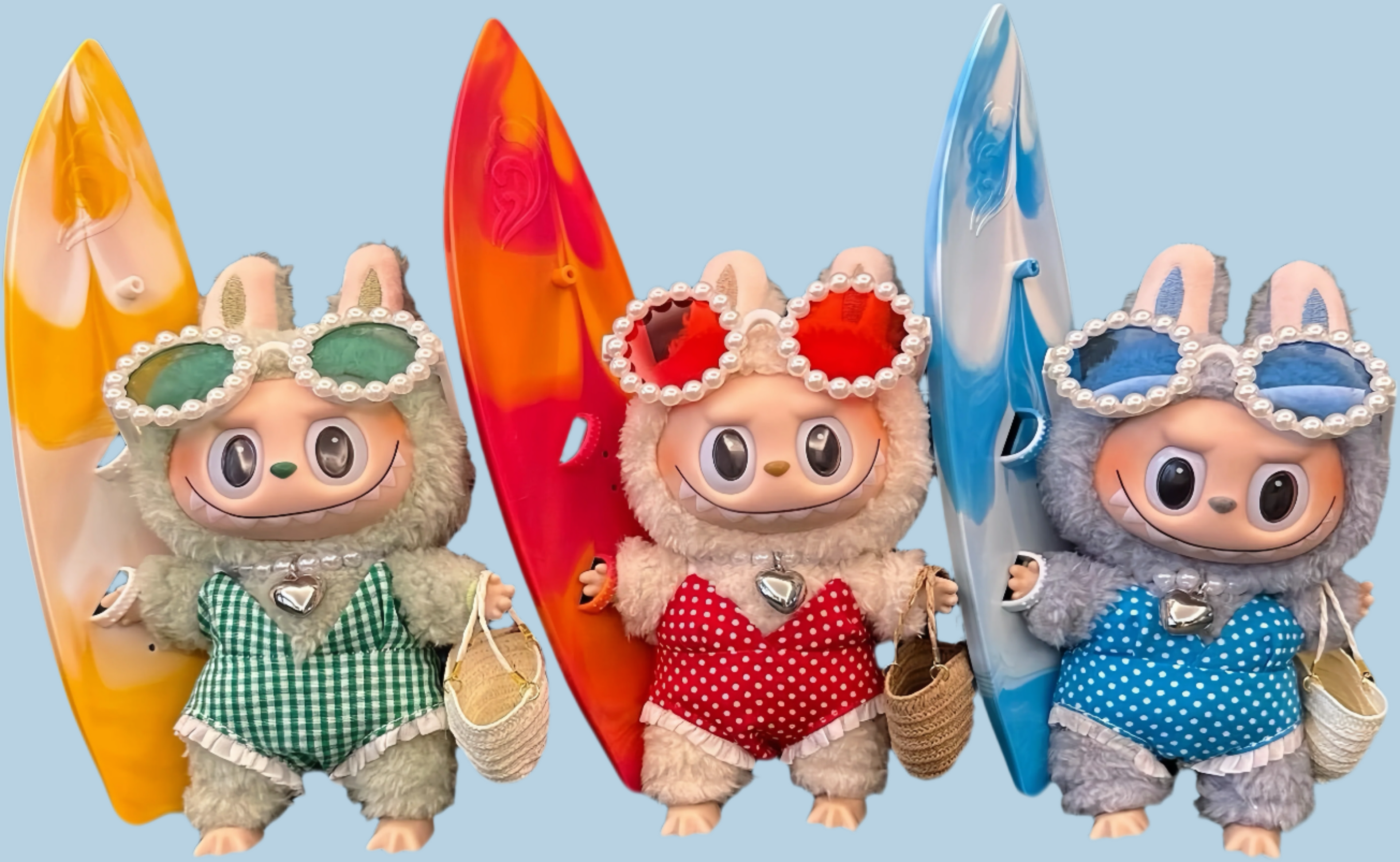 POP MART The Monsters Labubu Fashion Outfit - Handmade Labubu Surf Set
