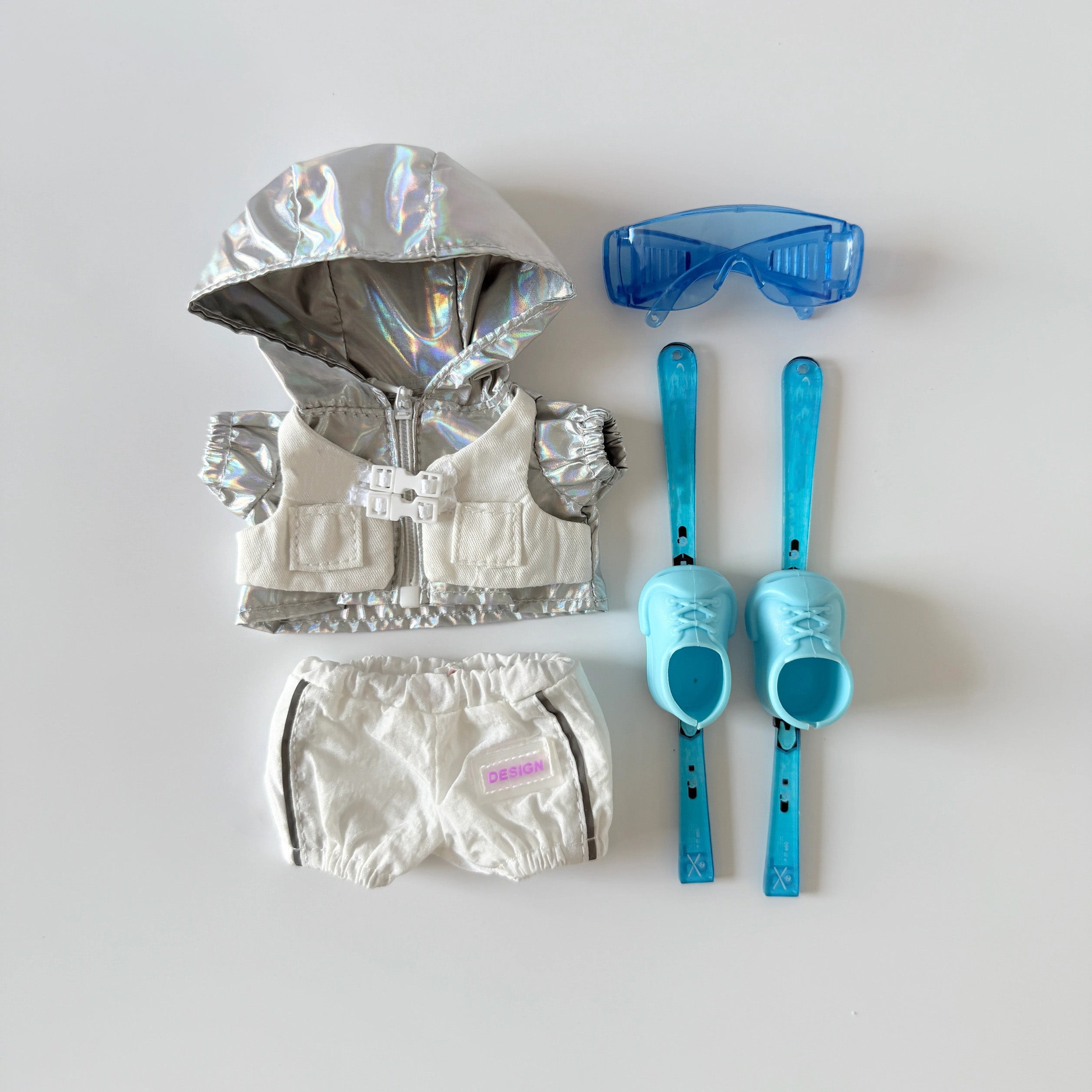 Ski Outfit Set – Includes Goggles, Jacket, Pants & Skis