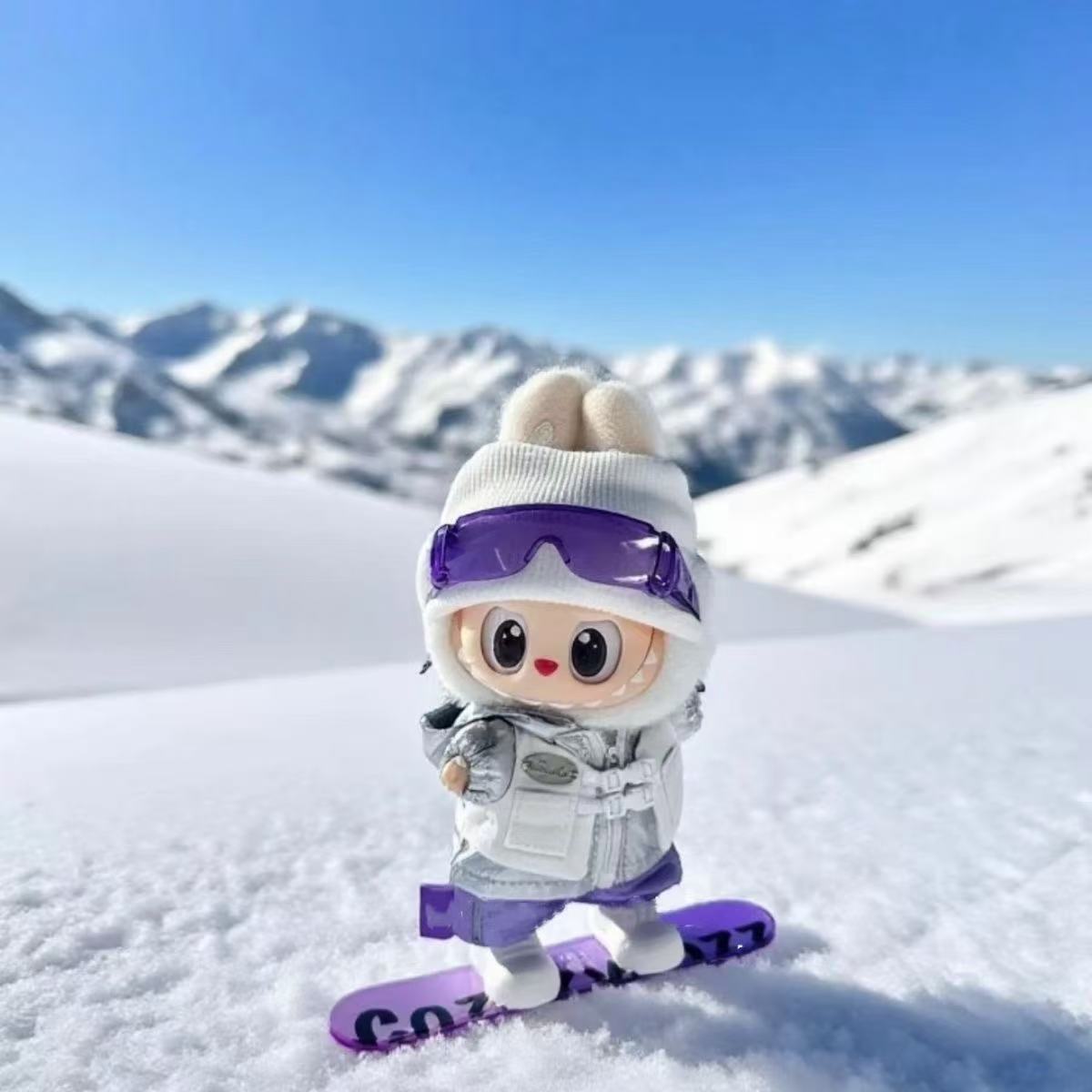 Handmade Snowboard Doll Outfit - Stylish Winter Sports Gear (6 Color Options)