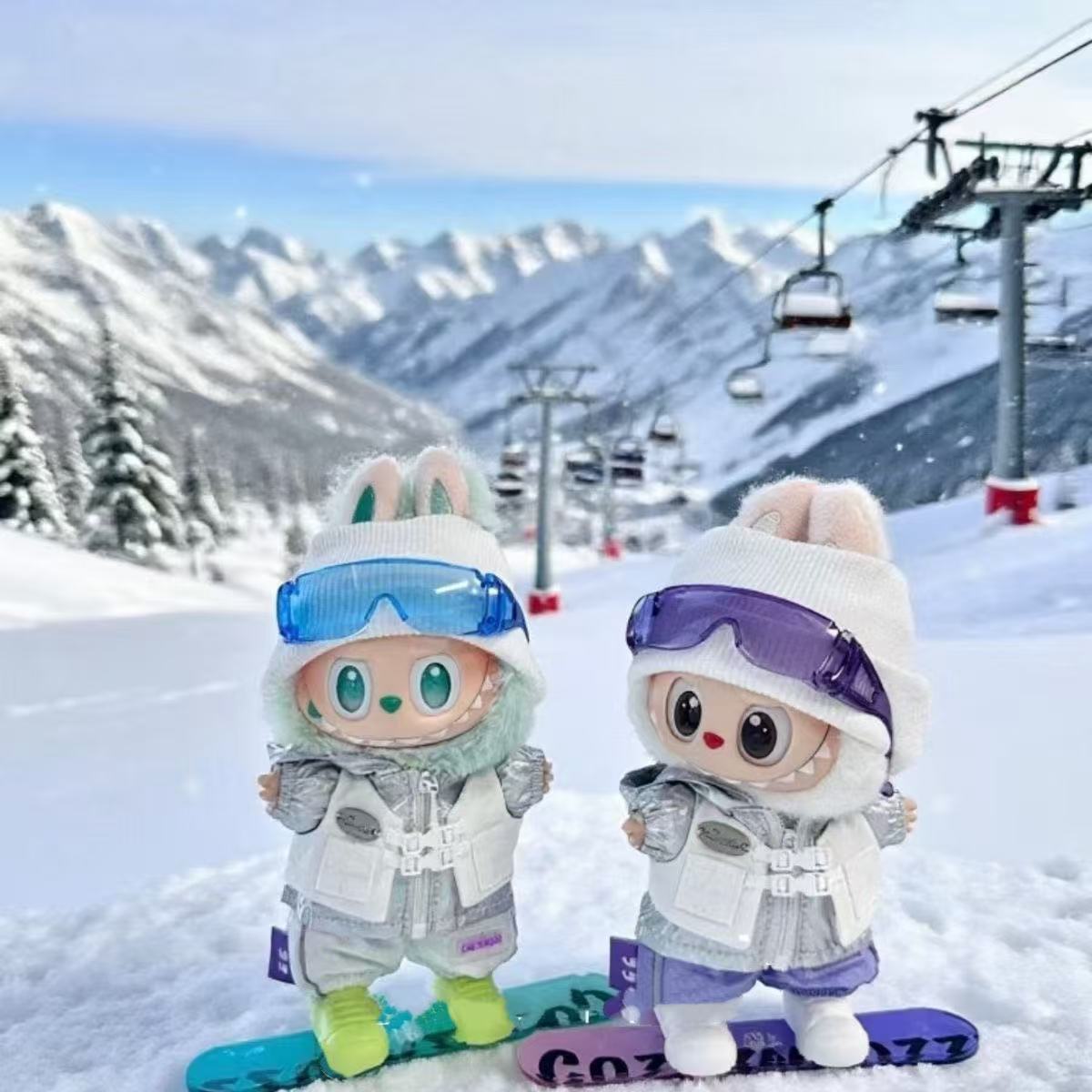 Handmade Snowboard Doll Outfit - Stylish Winter Sports Gear (6 Color Options)