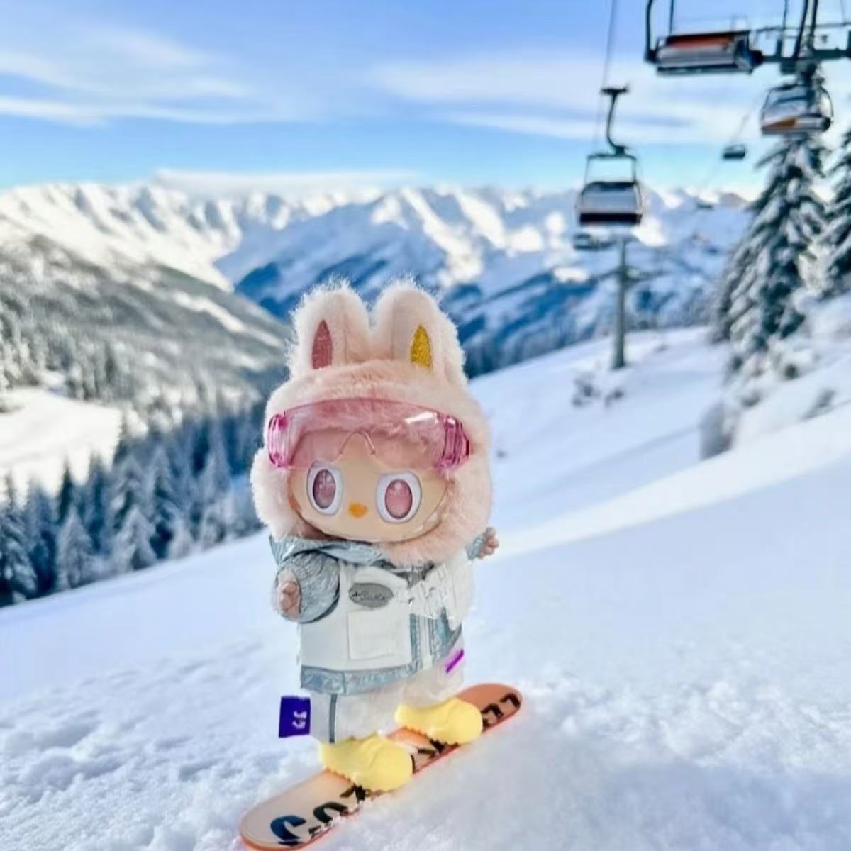 Handmade Snowboard Doll Outfit - Stylish Winter Sports Gear (6 Color Options)