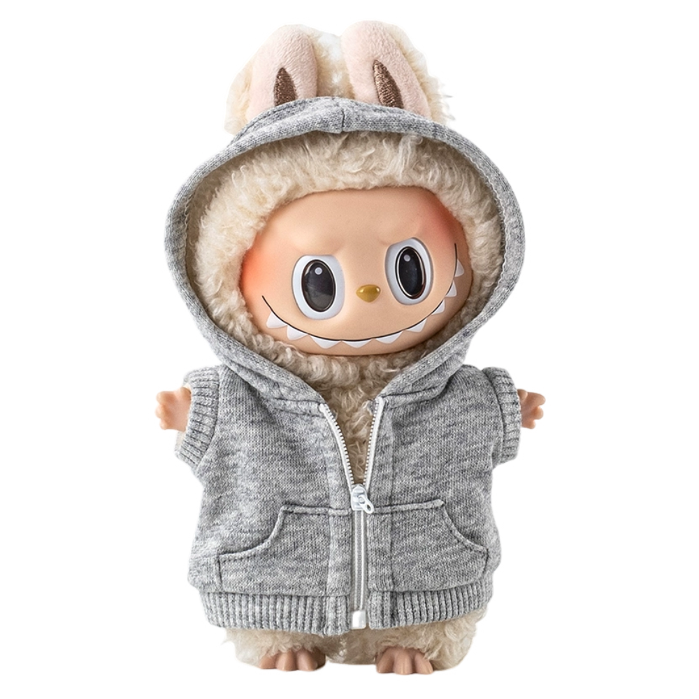 POP MART The Monsters Labubu  Gray Zipper Hoodie