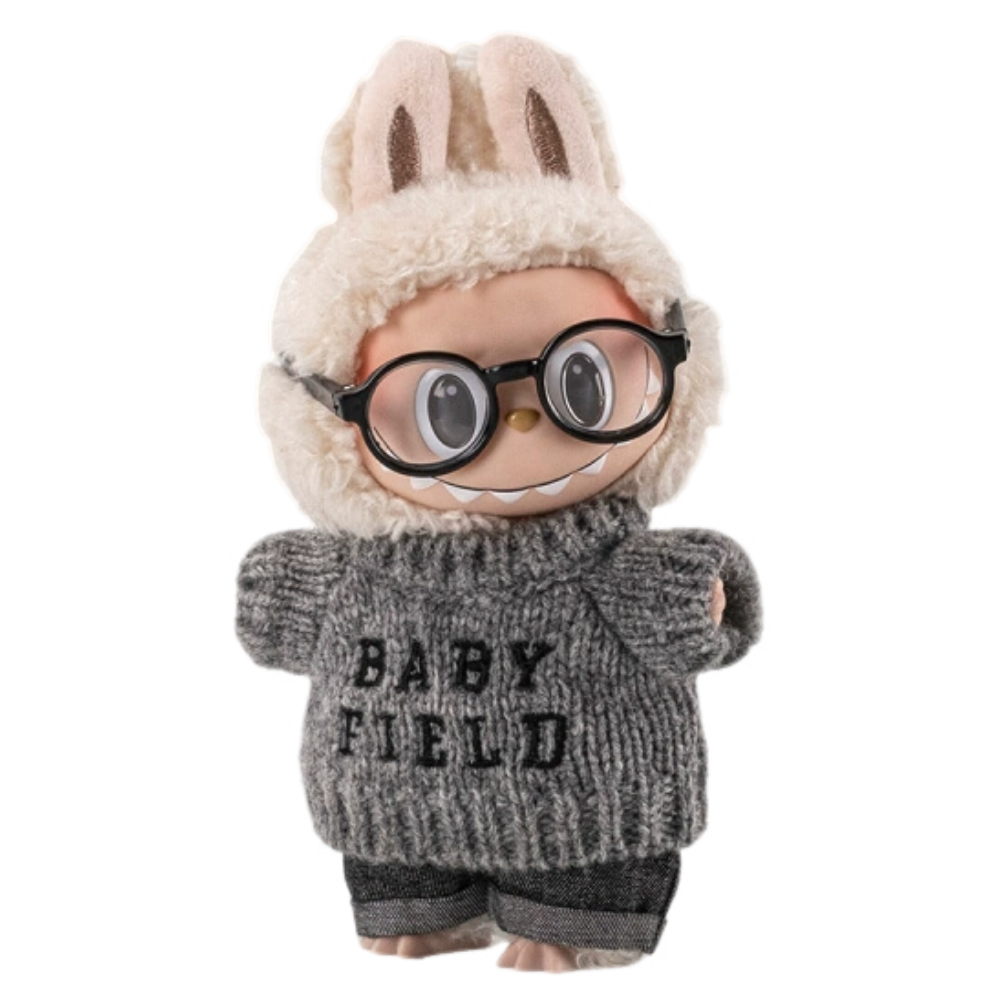 POP MART The Monsters Labubu Knitted Sweater + Denim Pants