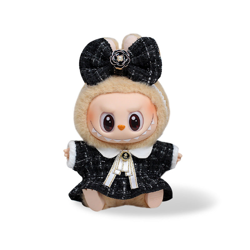POP MART The Monsters Labubu Fashion Outfit - Black Skirt + Bow