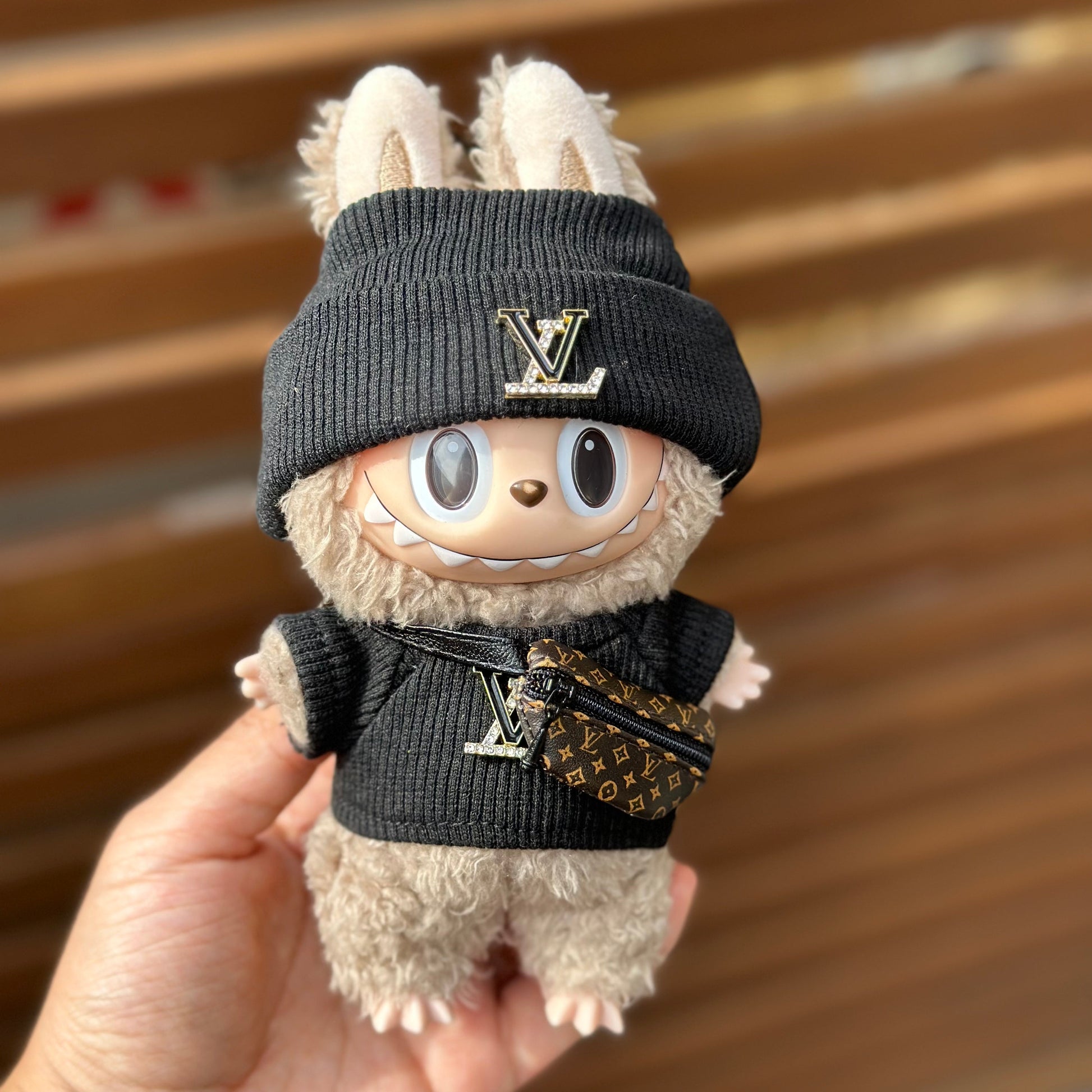 POP MART The Monsters Labubu Fashion Outfit - LV Style Top+ Hat + LV Style Bag (Pre-order 1-2 weeks arrive)