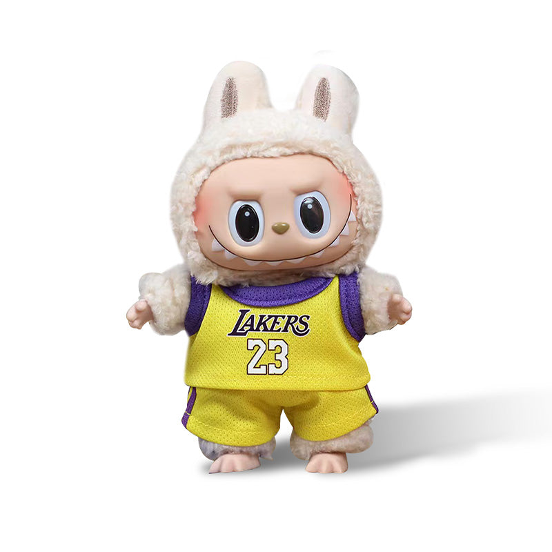 POP MART The Monsters Labubu Fashion Outfit - Lakers #23 jersey